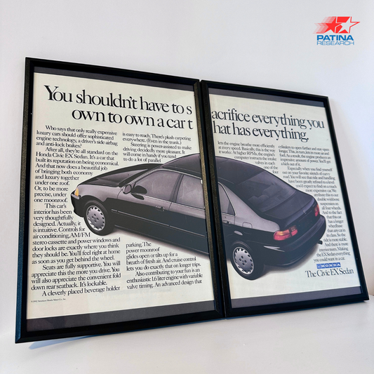 HONDA CIVIC EX Sedan You shouldn't have to sacrifice...  framed ad