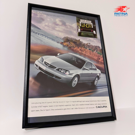 ACURA CL Type-S Your speed WHOA framed ad
