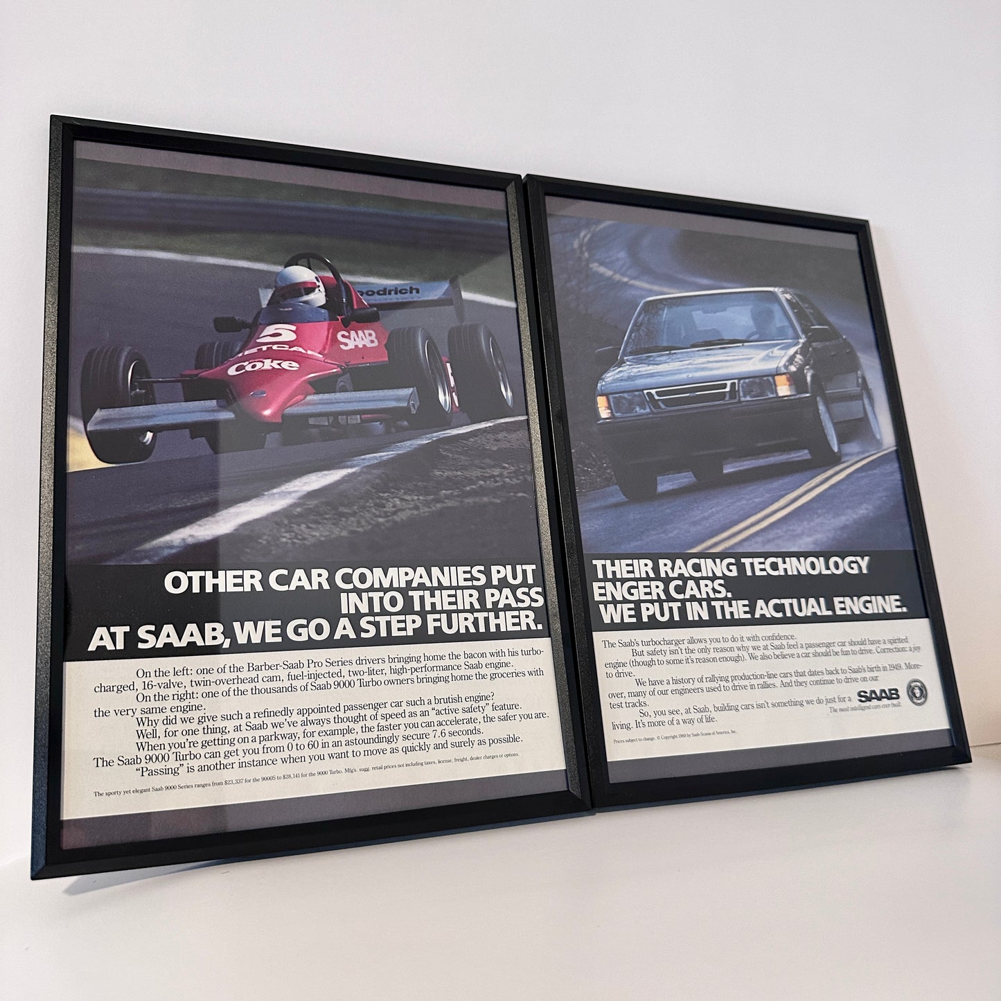 Saab racing technology framed