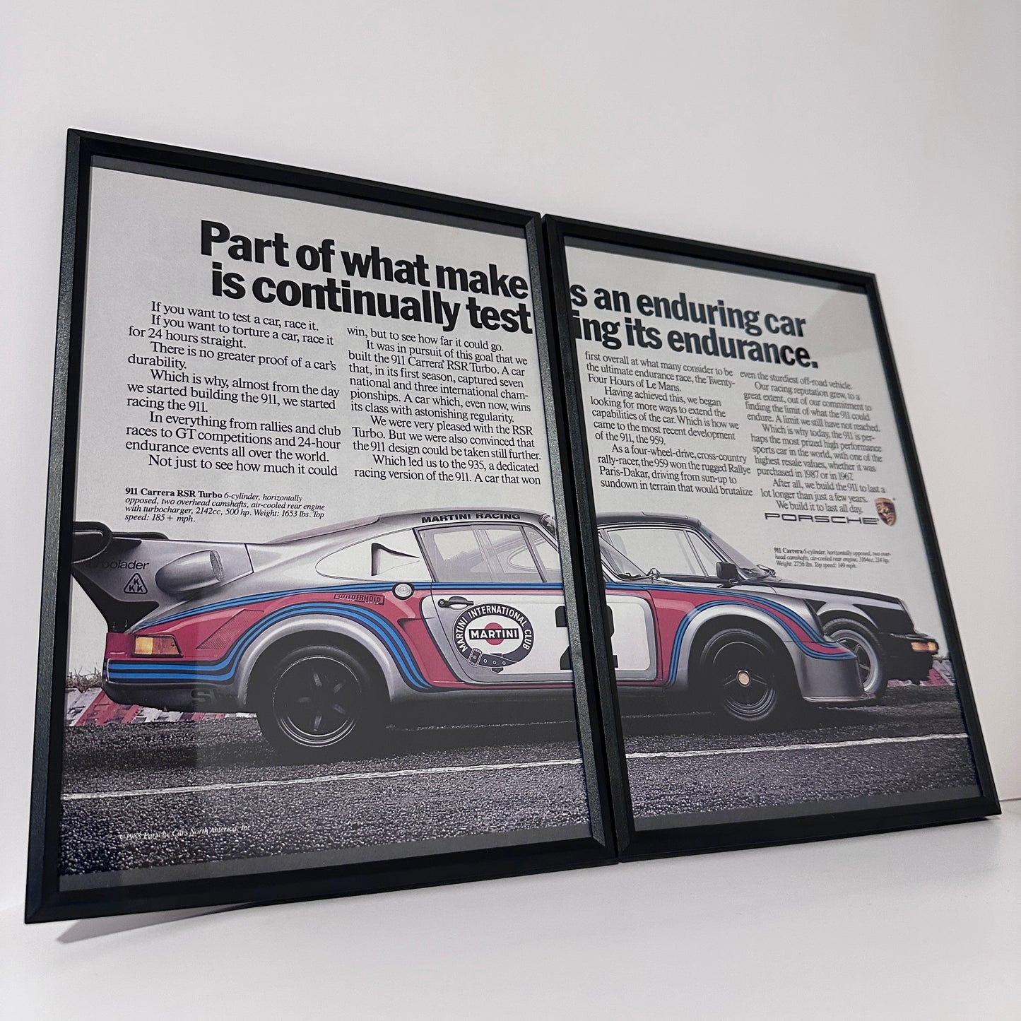 Porsche part of what makes framed ad