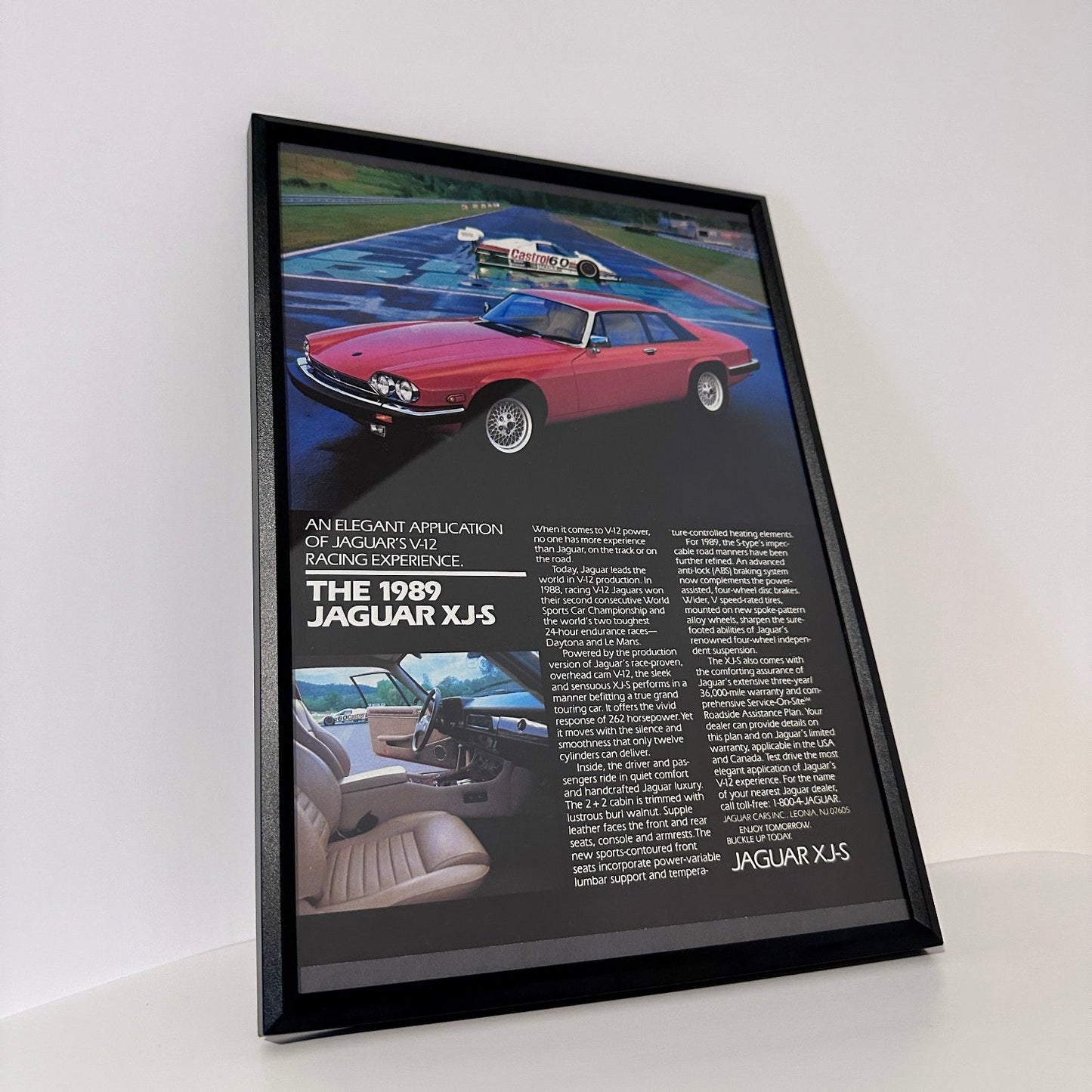 The 1989 Jaguar xj-s framed ad