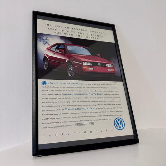 Volkswagen Corrado keep up framed ad