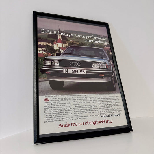 Audi: The Art of engineering framed ad