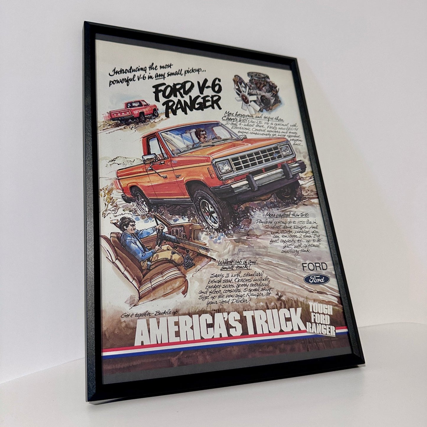 Ford American's Truck ford v6 framed ad