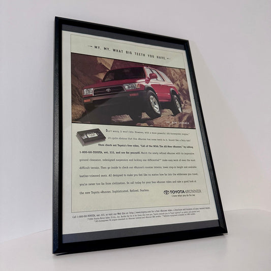 Toyota 4runner big teeth framed ad