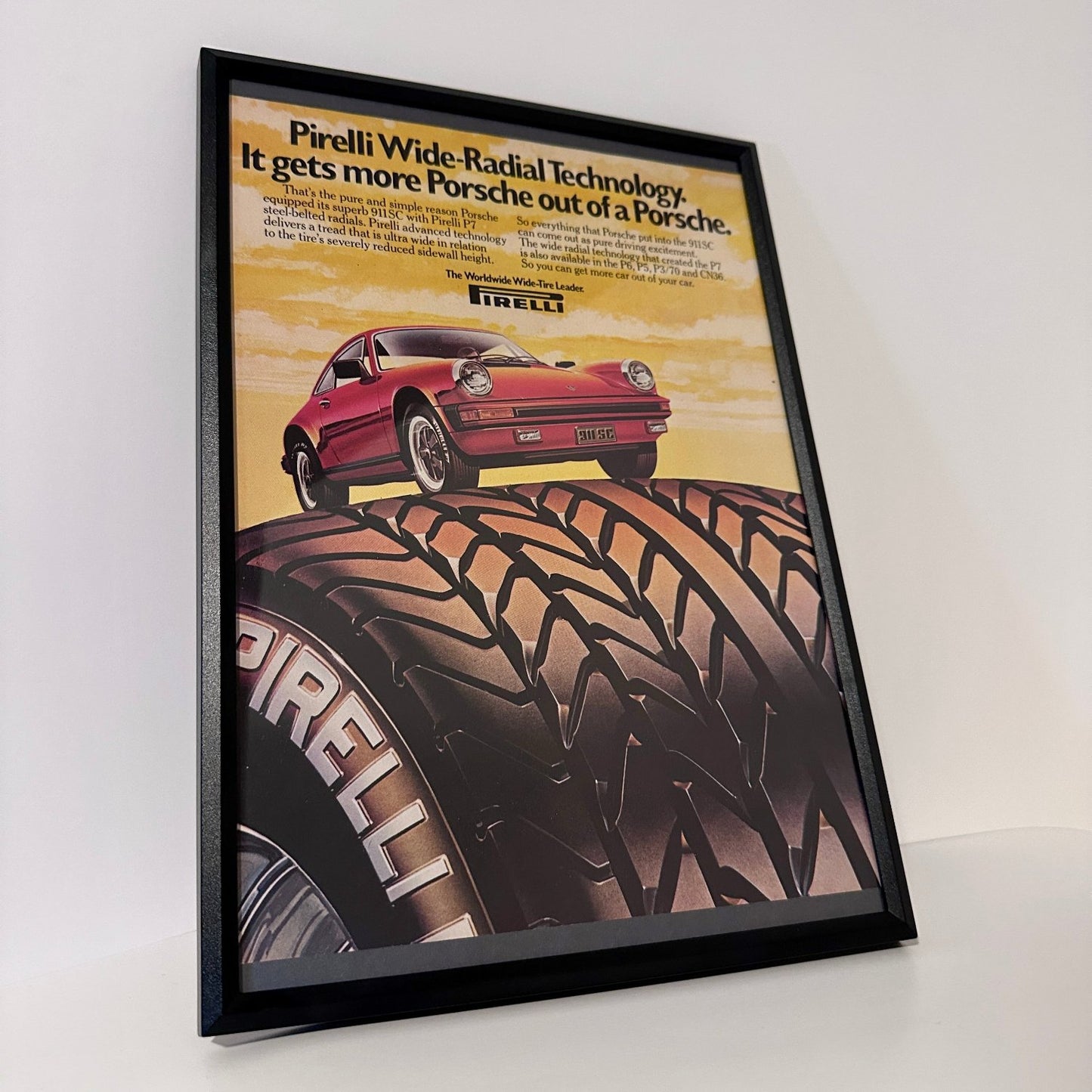 Pirelli Wide-Radial framed ad