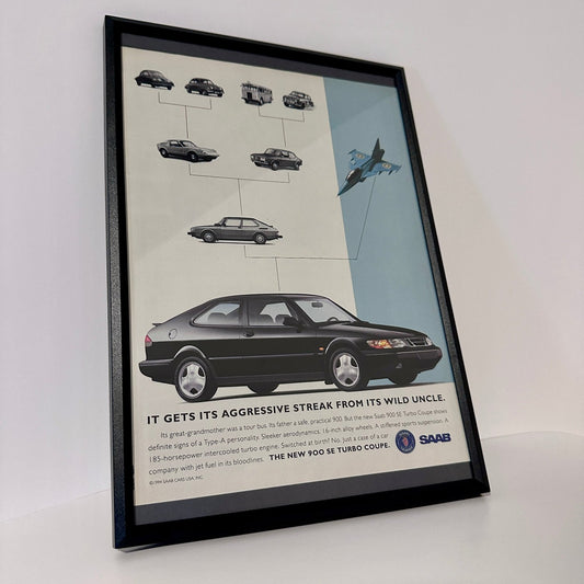 Saab it gets aggressive framed ad