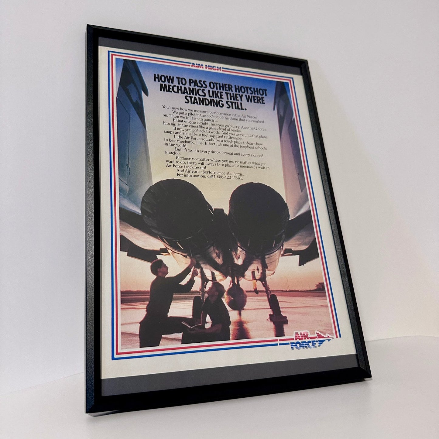 Air Force pass hotshot framed ad