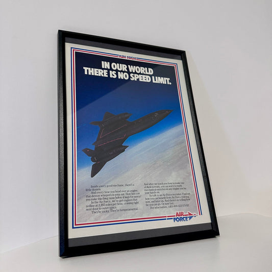 Air Force in our world there is no speed framed ad