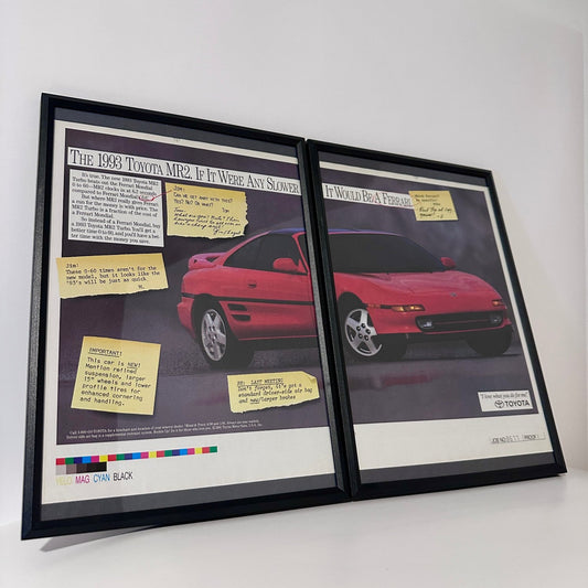 Toyota MR2 any slower framed ad