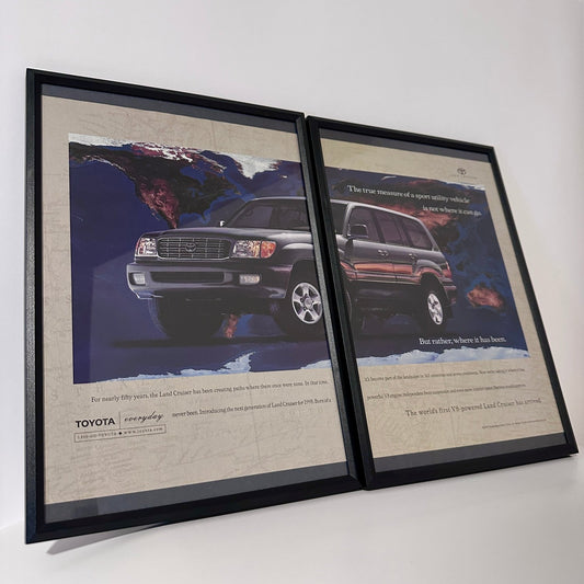 Toyota the world's first v8 framed ad