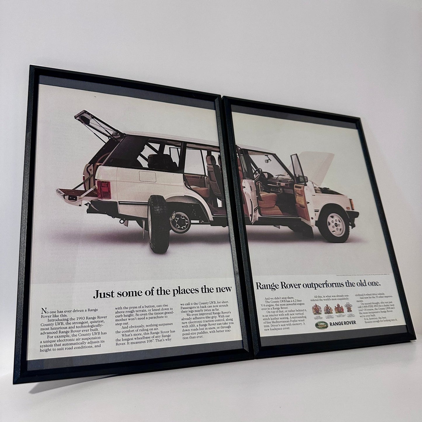 Range rover just some places framed ad