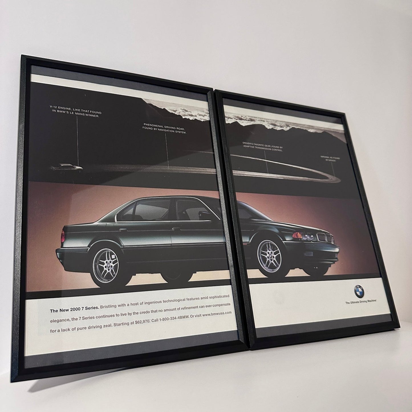 Bmw e38 7 series framed ad