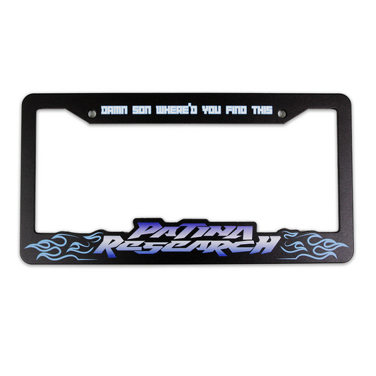 Blue Flames plate frame