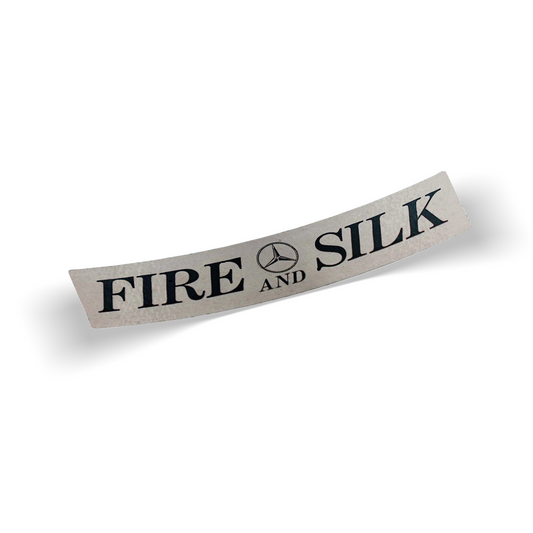 FIRE & SILK 8 INCH STICKER