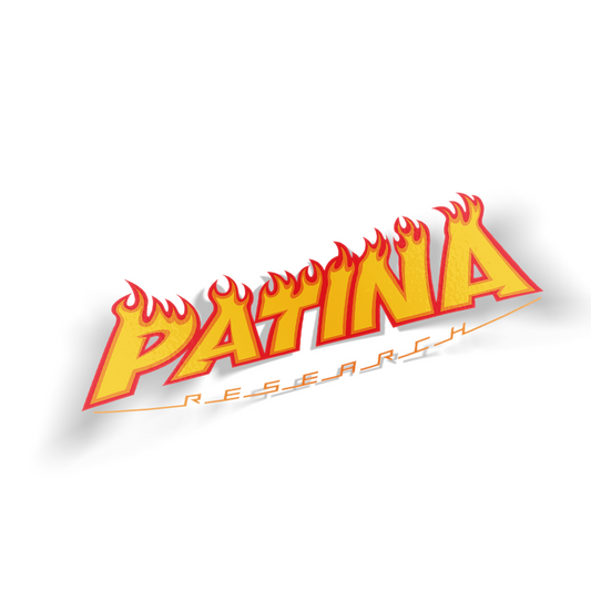 PATINA FLAMES 7” STICKER