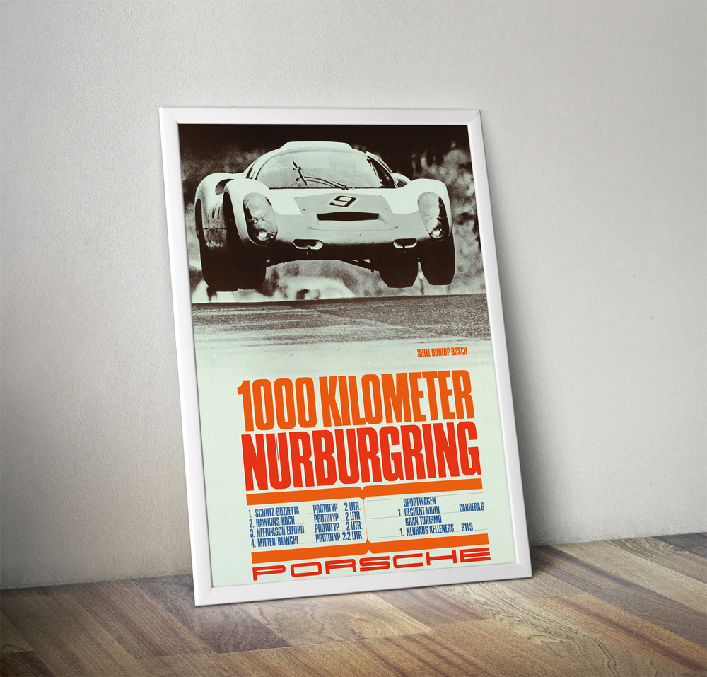 Porsche 1000 km Nürburgring 1967 poster