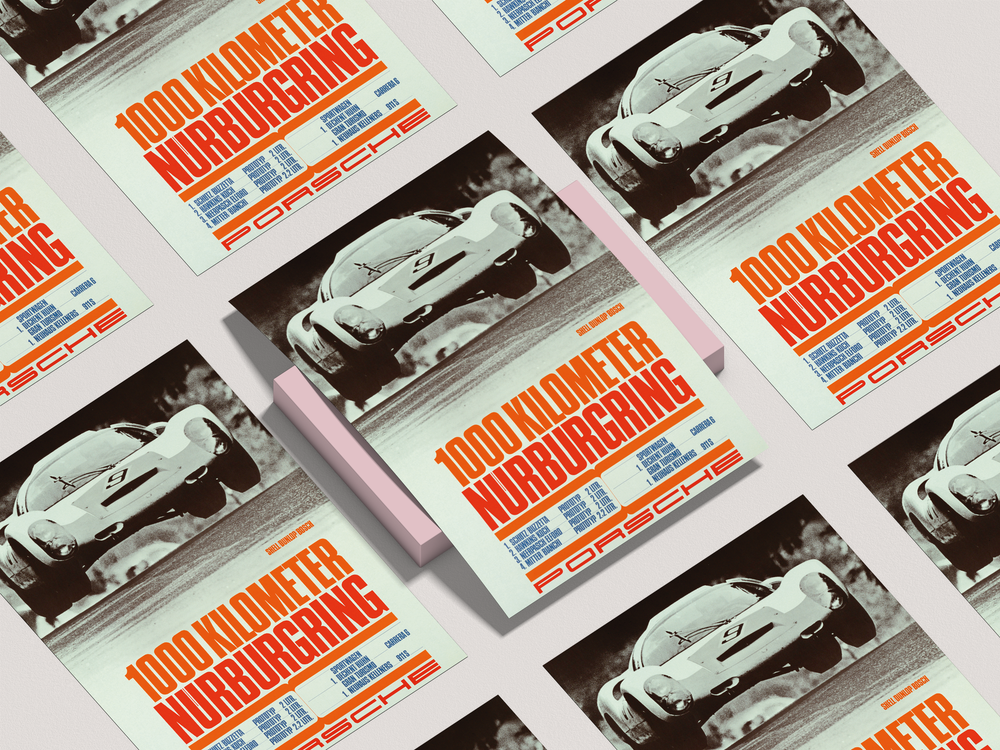Porsche 1000 km Nürburgring 1967 poster