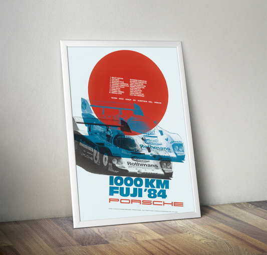 1000 km Fuji '84 Porsche factory poster