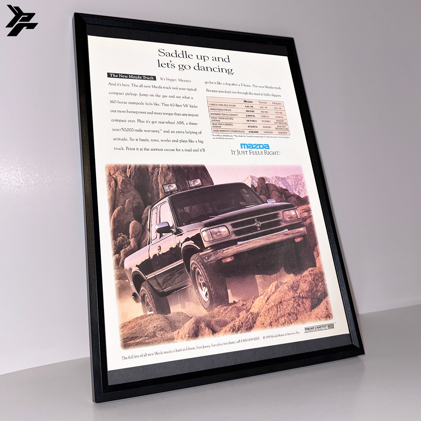 The new Mazda Truck dancing framed ad