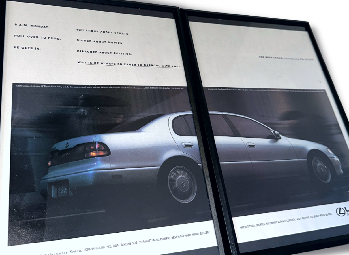 Lexus Gs pull over framed ad