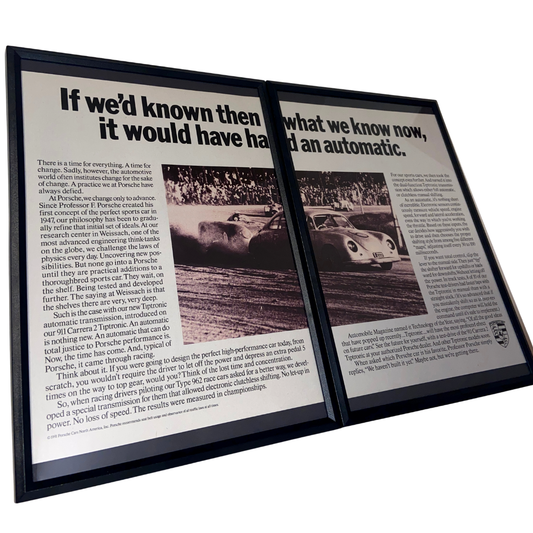 Porsche 356 what we know now framed ad
