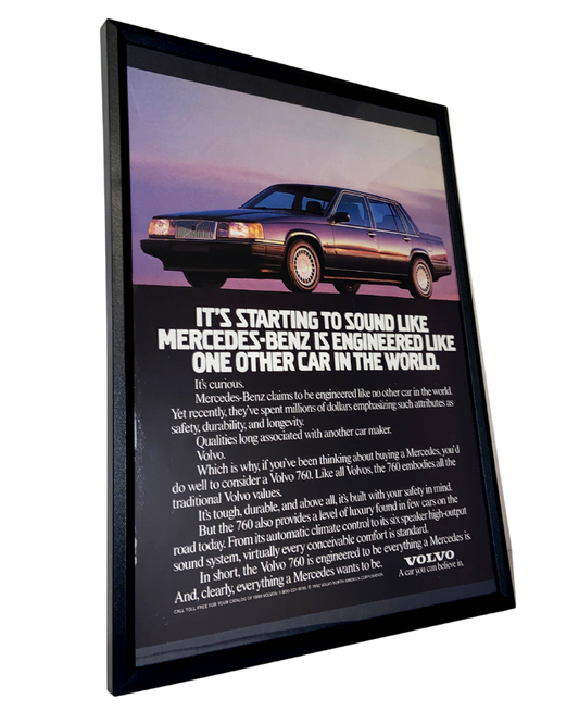 Volvo 760 the world framed ad