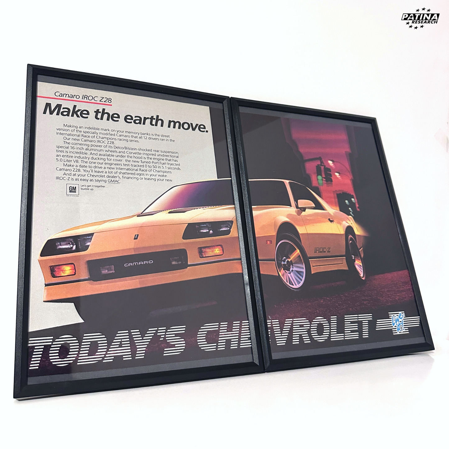 Todays Chevrolet earth move framed ad