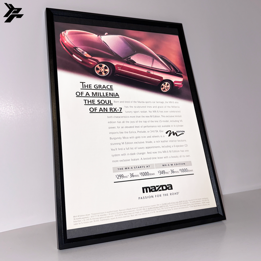 Mazda the grace of a millenia the soul of an rx 7 framed ad
