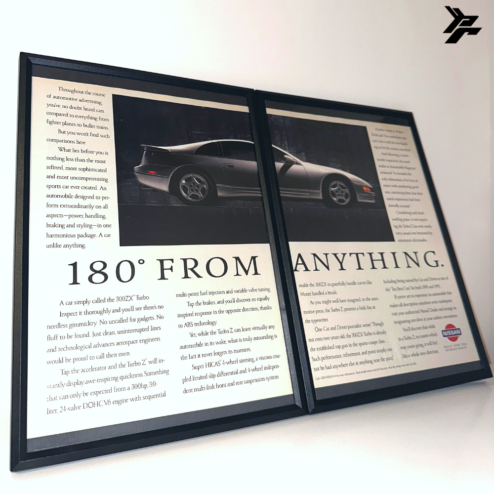 Nissan 300zx 180 from anything framed ad