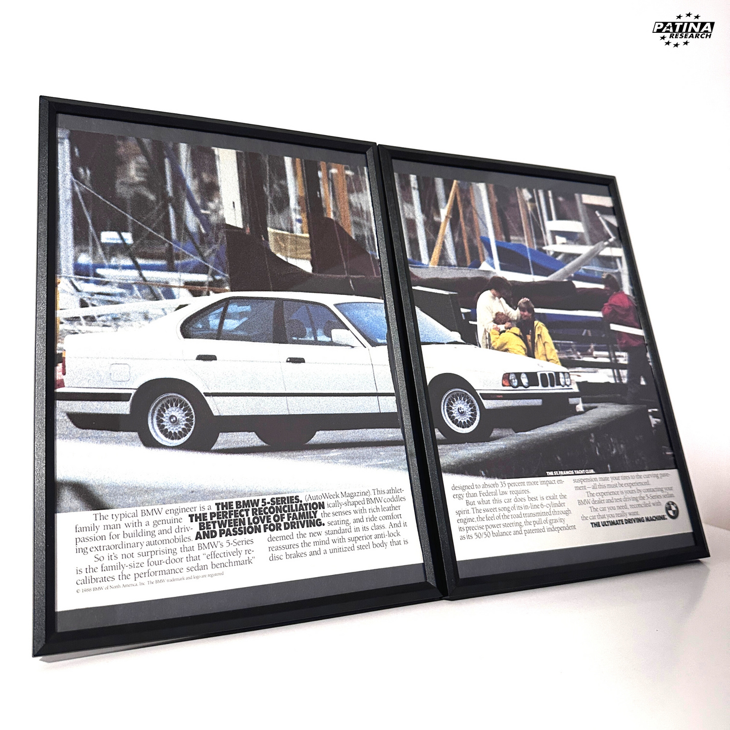 Bmw e34 the perfect reconciliation framed ad