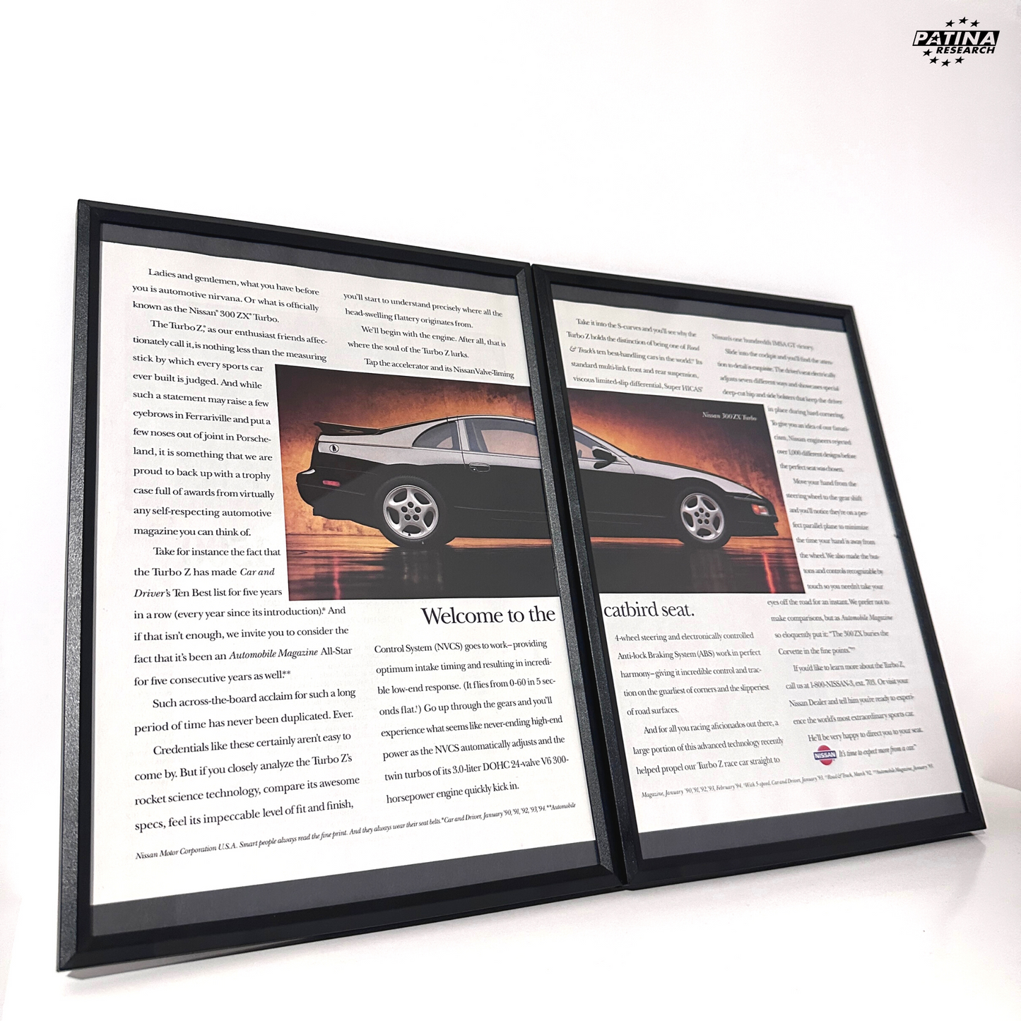Nissan 300zx catbird seat framed ad