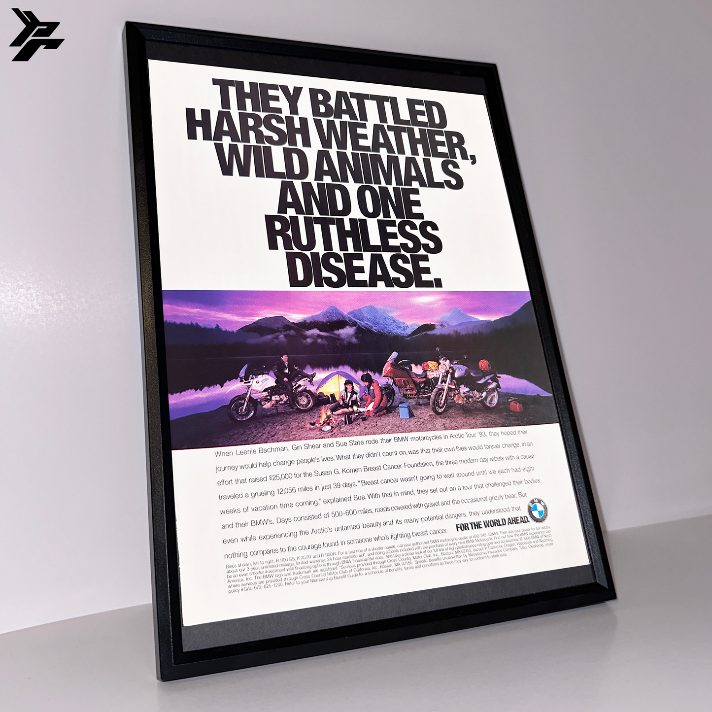 Bmw Motorcycles harsh weather framed ad