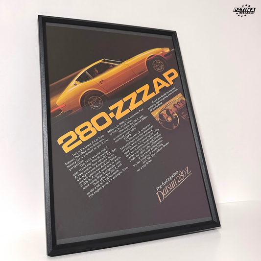 Nissan 280z ZZZAP framed ad