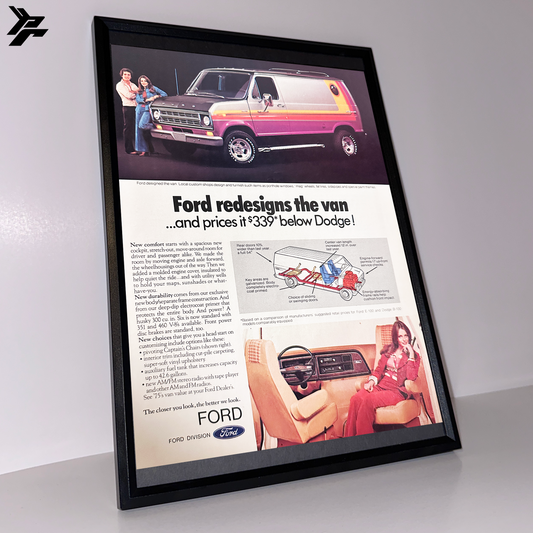 Ford Redesigns the van framed ad