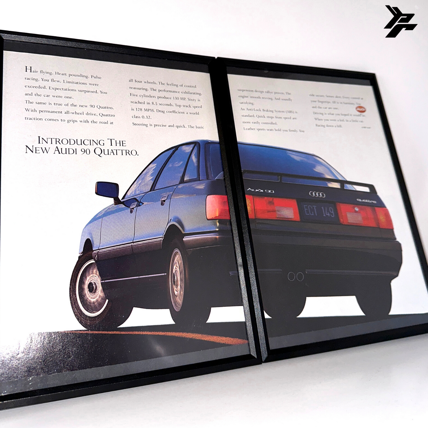 The New Audi 90 Quattro framed ad