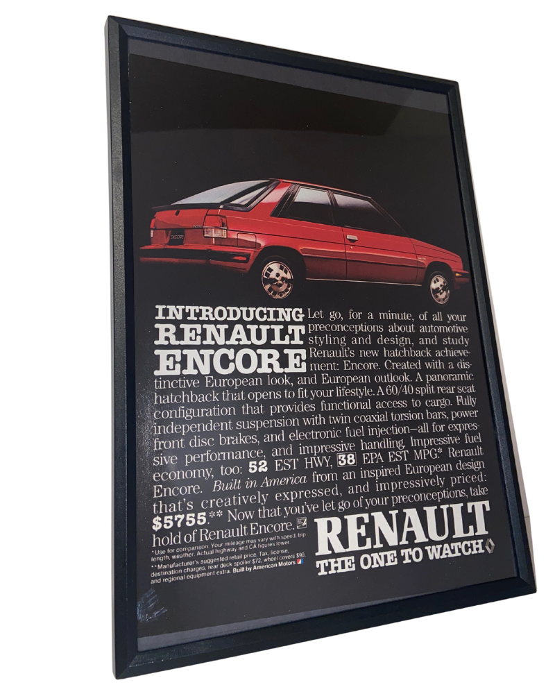 Renault The One to Watch framed ad