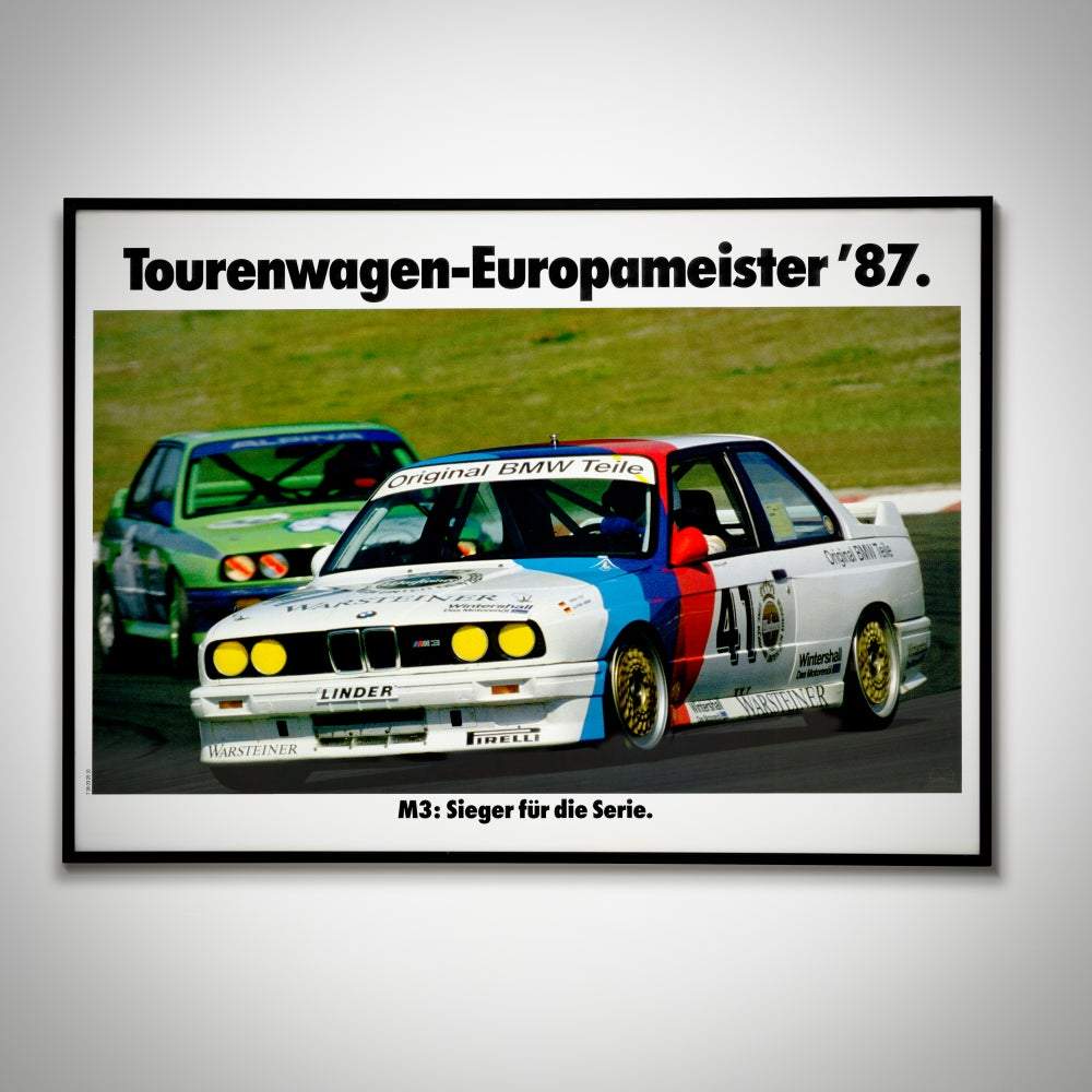 Tourenwagen-Europameister bmw e30 m3 poster