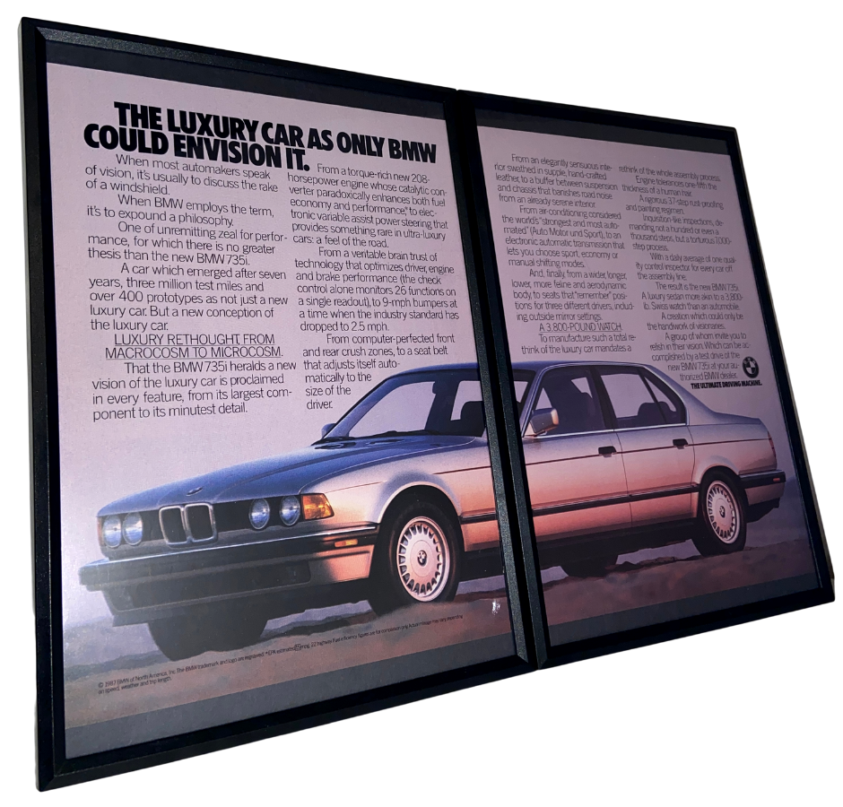 Bmw e32 Could envision it 7 series framed ad