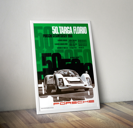 Porsche 50 targa florio poster
