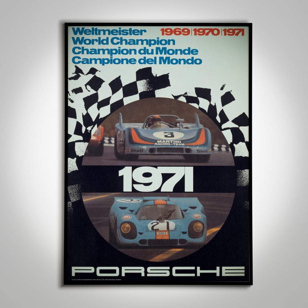 1971 world champion Porsche poster