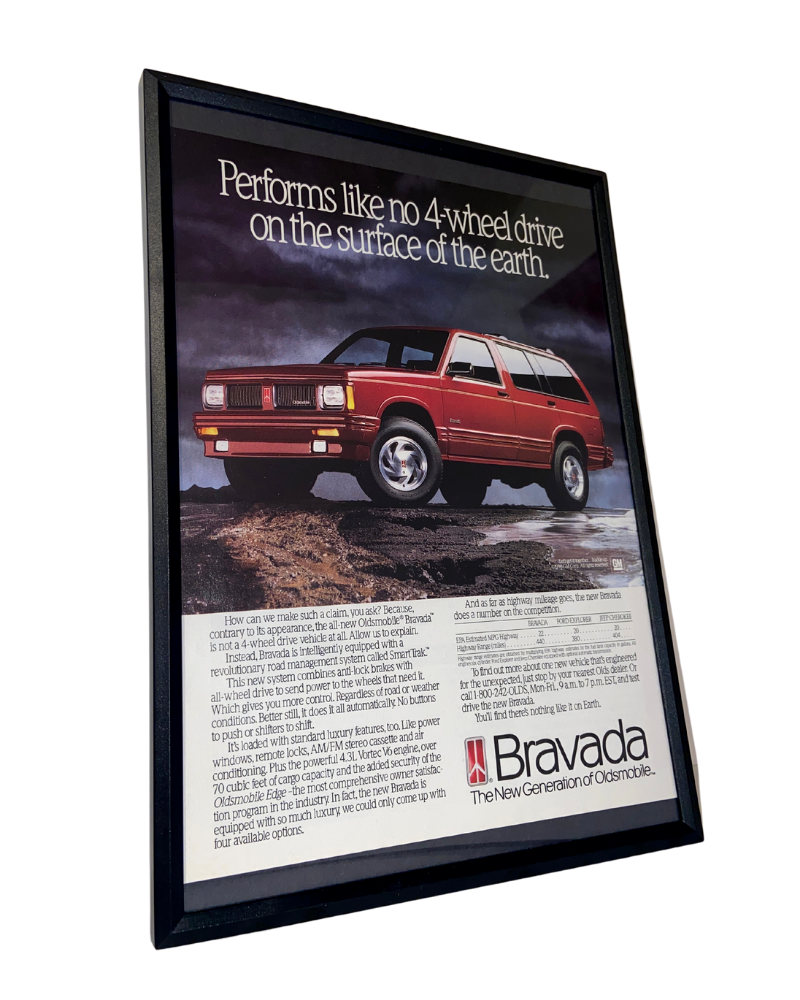 Oldsmobile Bravad framed ad