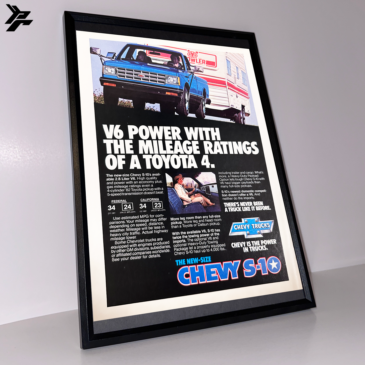 Chevy S10 power framed ad