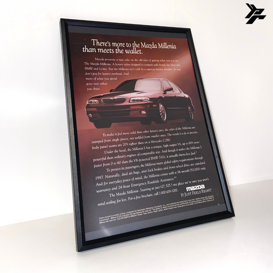 Mazda millenia the wallet framed ad