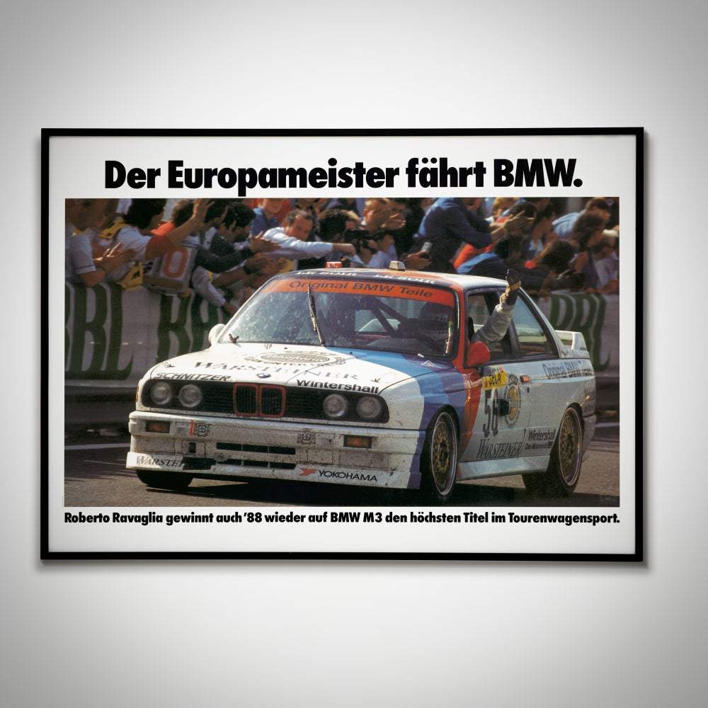 Der Europameister bmw e30 m3 Poster