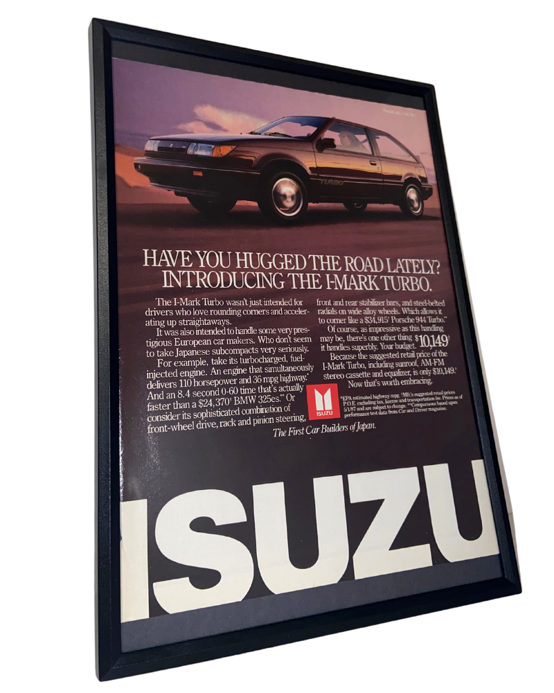 Isuzu have you hugged the road lately framed ad