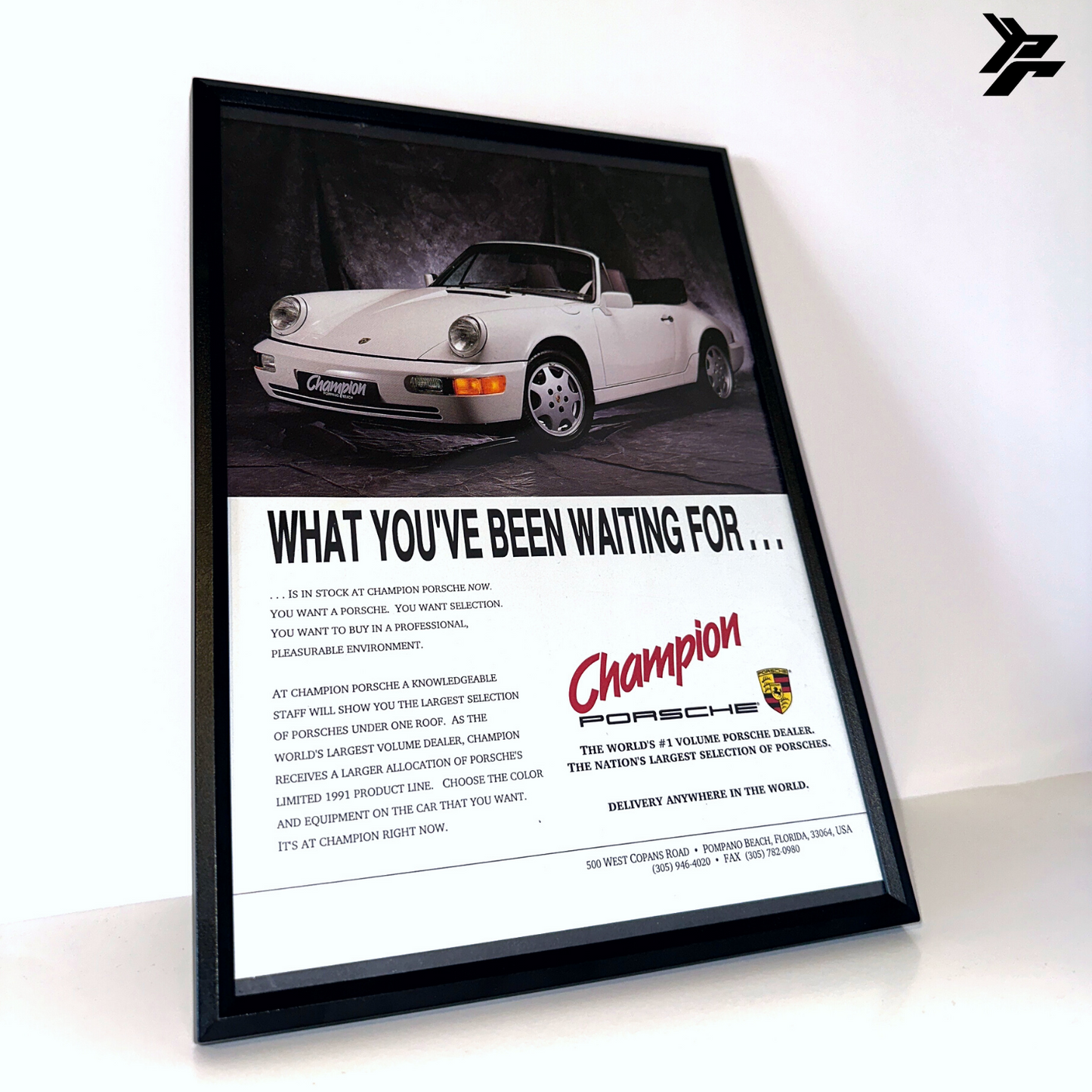 Porsche 964 been waiting for framed ad