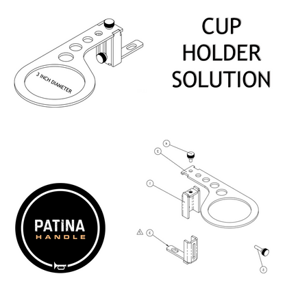 Patina Handle Cup Holder Solution for Bmw and Porsche