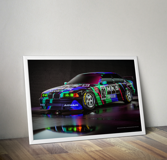 IT WAS ALL A DREAM BMW E36 X HKS POSTER BY DAVIDE VIRDISS