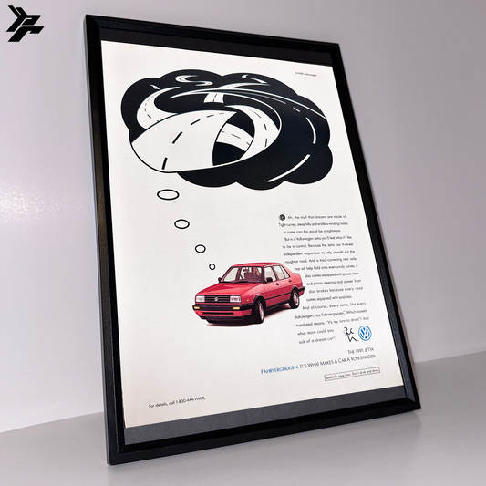 volkswagen mk2 Jetta dreams made of framed ad
